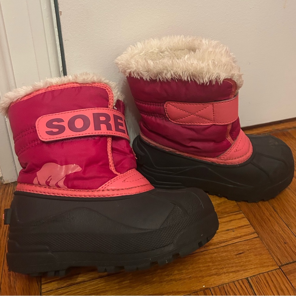 Sorel Pink and Cream Snow Boots